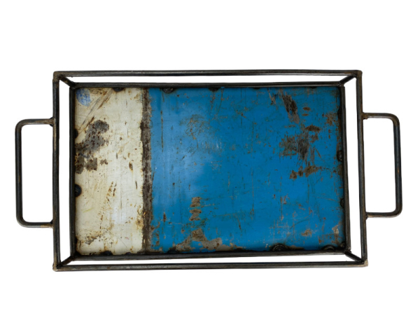 Upcycling Tablett aus recycelten Ölfässern | Größe M